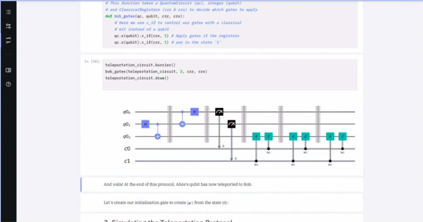 Screenshot of the IBM circuit compose