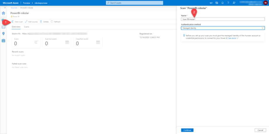 inaugural scanning of the Power BI tenant