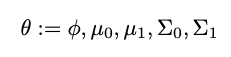 θ to represent all parameters